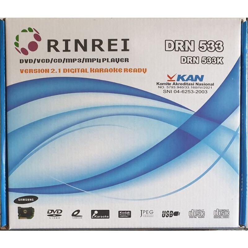 DVD VCD CD MP3 MP4 RINREI DRN533K Mini Karaoke  USB Player 3