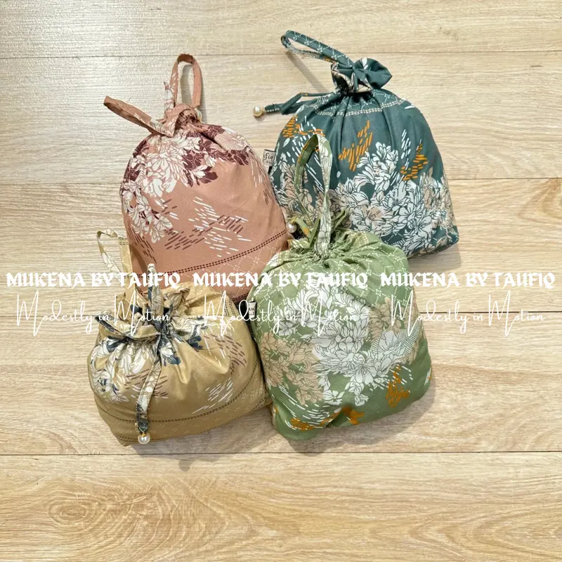 ￼Mukena Sofia Series | Mukena Traveling Medium Pouch Motif | Mukena 2in1 Motif Resleting Dagu 0