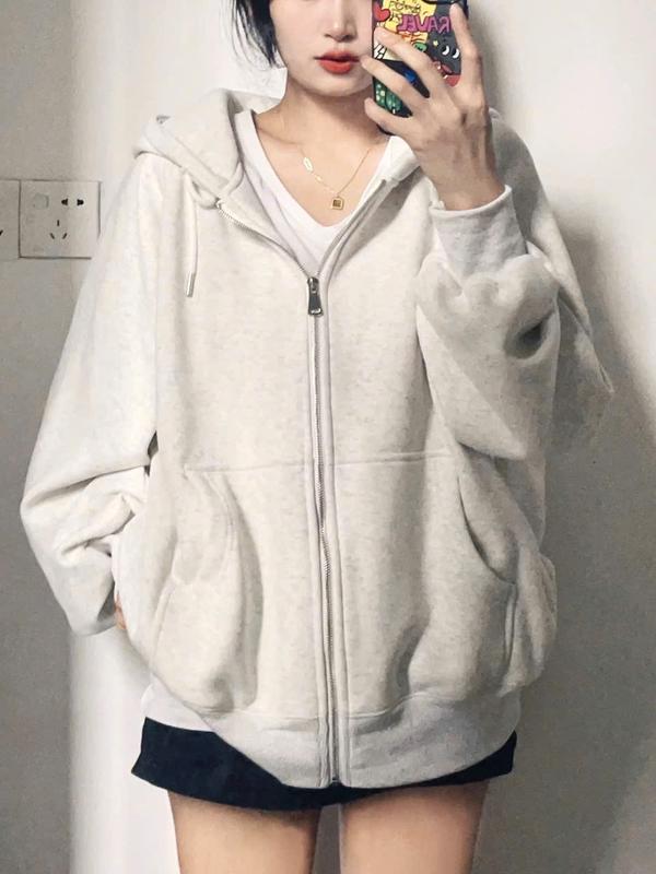 Áo Khoác Nỉ Hoodie Zip Nam Nữ Trơn Mũ To 2 Lớp Form Rộng Khóa Kéo (CÓ TÚI TRONG)