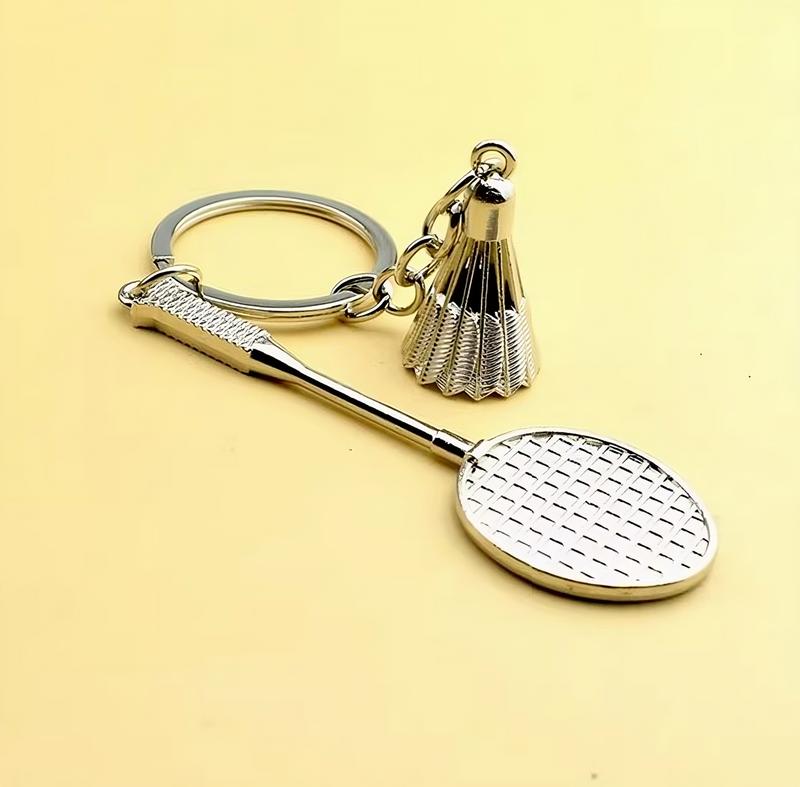 Gantungan Kunci Anti Karat Berbahan Berkualitas Tinggi - YO! Gantungan Kunci Raket dan Kock Badminton - Hadiah 5