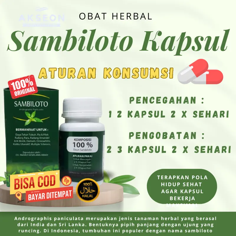 KAPSUL HERBAL ALAMI SAMBILOTO INAYAH KAPSUL 1