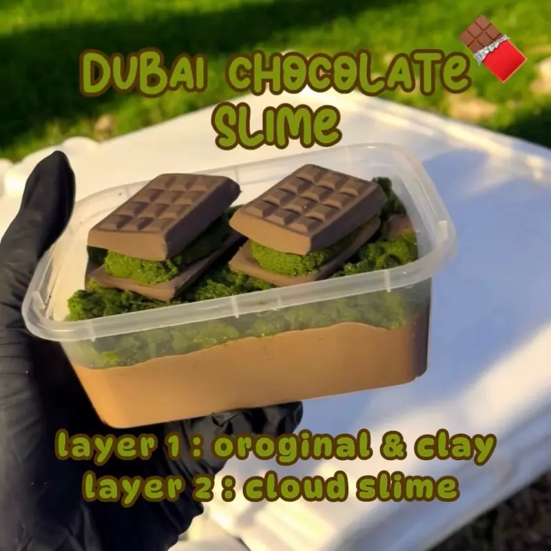 DUBAI CHOCOLATE SLIME BY CINDEY || PISTACHIO DUBAI SLIME || CLOUD SLIME || ORIGINAL SLIME || CLAY SLIME 0