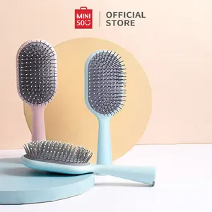 MINISO Sisir Rambut mini portabel vertikal membersihkan diri scalp massager sisir kecil anti kusut rontok