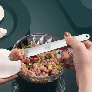 Spatula Pengisian Pangsit Stainless Steel cap ikan untuk Memasak Mudah dan Cepat