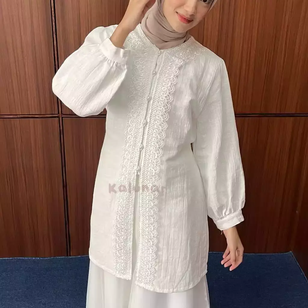 [NEW LAUNCH] KALUNAR - Joy Tunik Lebaran (Atasan Gamis Melayu Renda Wanita)