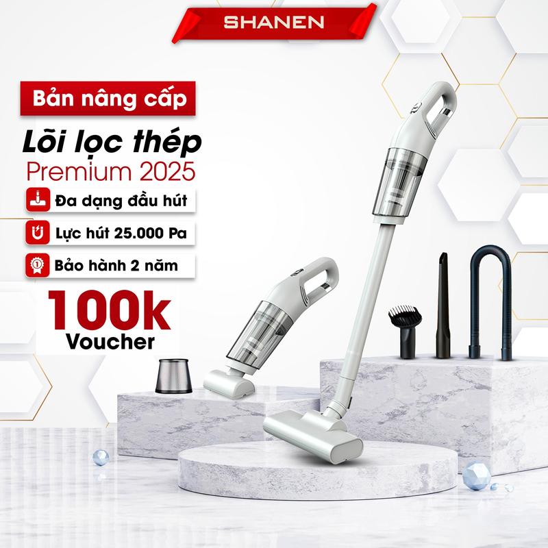  Máy Hút Bụi Cầm Tay Không Dây Đa Năng LT-113 SHANEN Lõi Thép - Lực Hút 20.000Pa,Công Suất 120W 