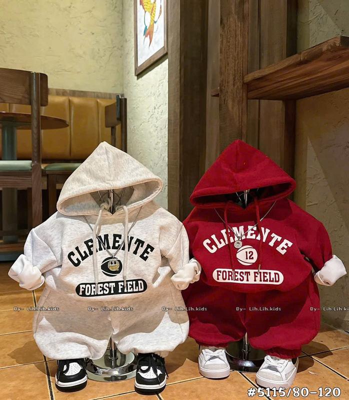 Set bộ hoodie cho bé chất vải nỉ lót bông 3 màu size 8-19 kg 1-5 tuổi #thoitrangtreem #quanaotreem #doxinh