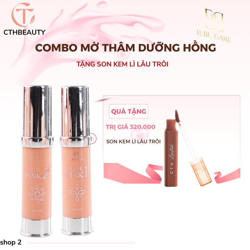 Combo to Kem Dưỡng Hồng Sắc Tố CTH Pink 1 +2 - Hồ Thương CTH beauty Cosmetic Skincare Peel Da
