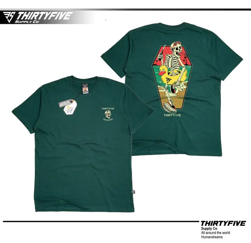 kaos distro anak laki-laki umur 8-16 tahun warna hijau botol bahan katun premium terlaris unisex Fashion Baju 2
