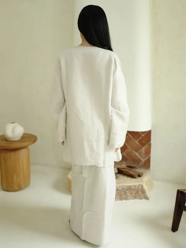 ENCAPSULE - Zera Set (Linen Blouse One Set | Raya Collection) 4