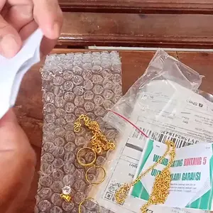 Satu Set Komplit Dewasa Kalung Gelang Anting Cincin Liontin Berlapis Mas Muda Ada Surat Dari Toko Tidak Luntur