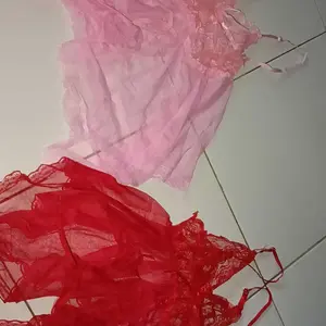 Bluebell BT003 Baju Tidur Lingerie Wanita Model Renda Serat Mesh Eksotis String Bra Set Model Dres