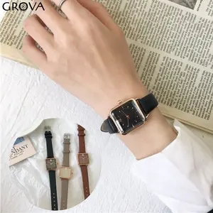 GROVA Jam Tangan Strap PU Analog Casual Wanita RM030