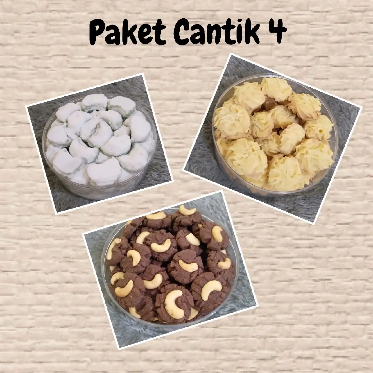 Paket Cantik 4 varian Sagu keju, Coklat Mede, Putri salju