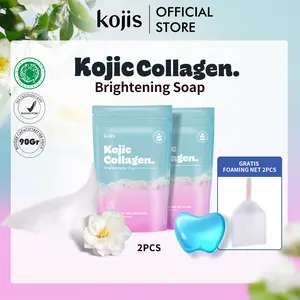 [DAPAT 2] Kojis KOJIC Collagen Brightening Soap 90Gr COD  Bunga Hitam Kotoran Membersihkan Mencerahkan FAFF
