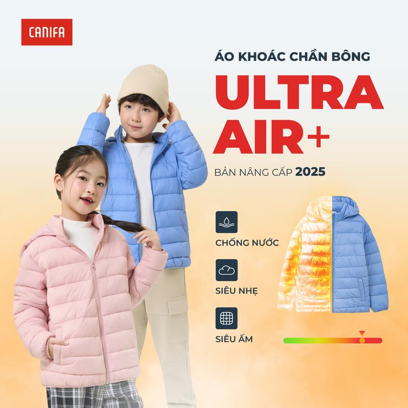 DUY NHẤT ONLINE Áo khoác chần bông unisex trẻ em CANIFA 3OT25W005