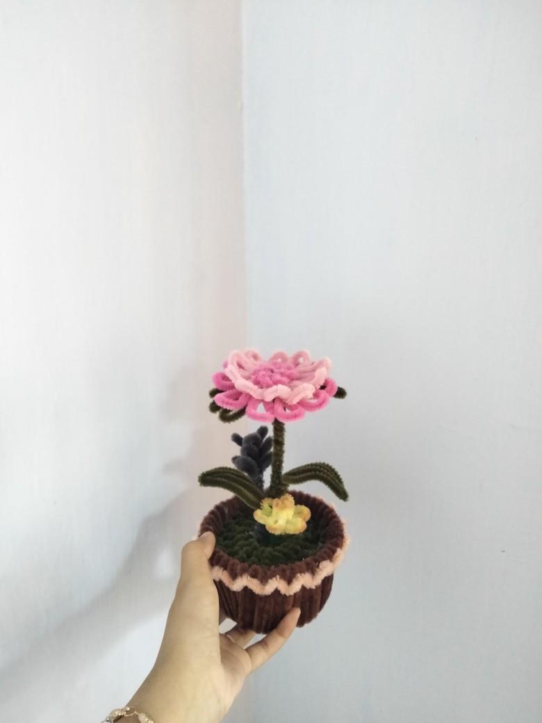 Product Introduction of POT BUNGA KAWAT BULU//PIPE CLEANER FLOWER POT 1