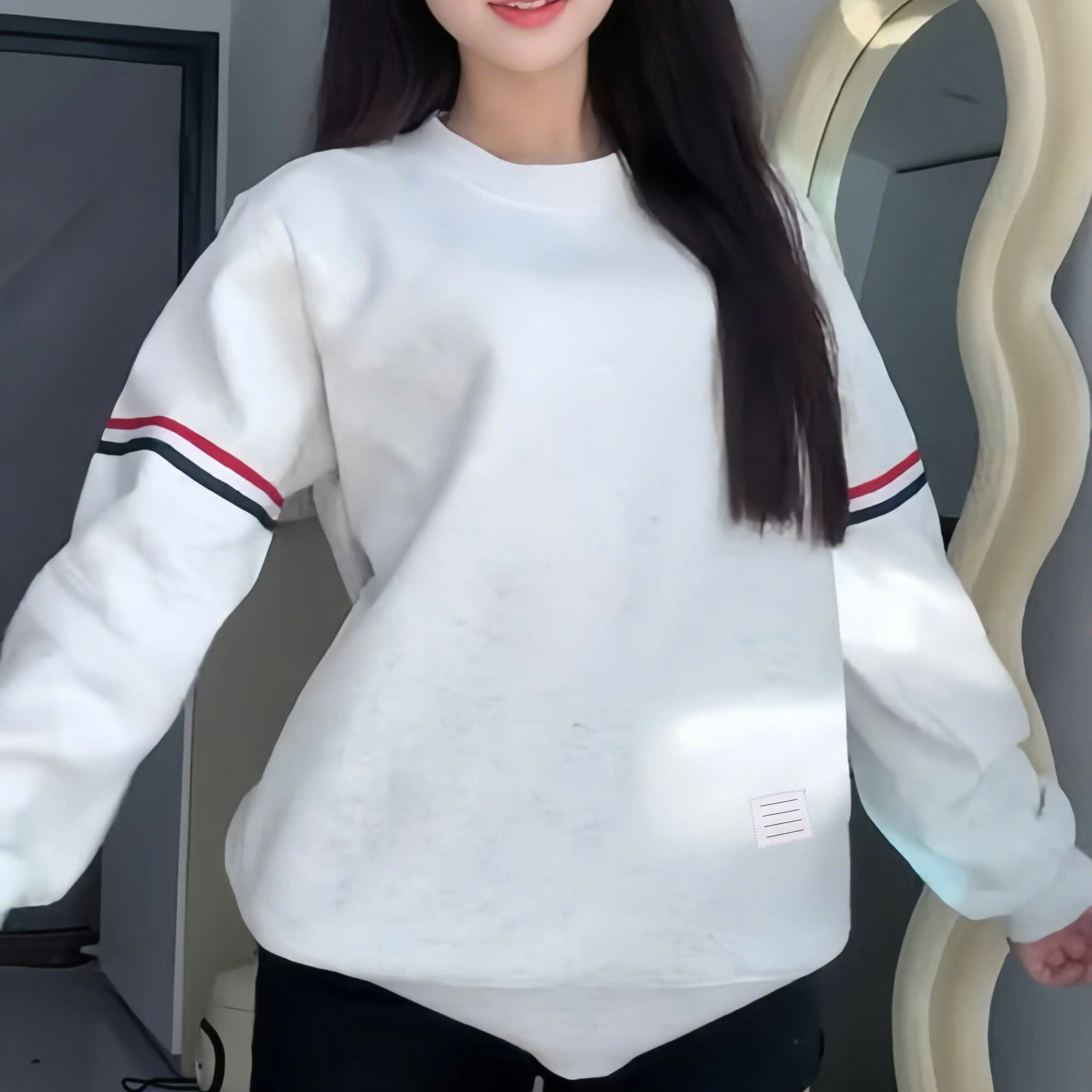 [XẢ KHO] ÁO SWEATER UNISEX NỈ BÔNG HÀN COTTON DÀY DẰN CỔ TRÒN FORM BOXY NAM NỮ PHỐI SỌC - BY BOOM STORE VN | BigBuy360 - bigbuy360.vn