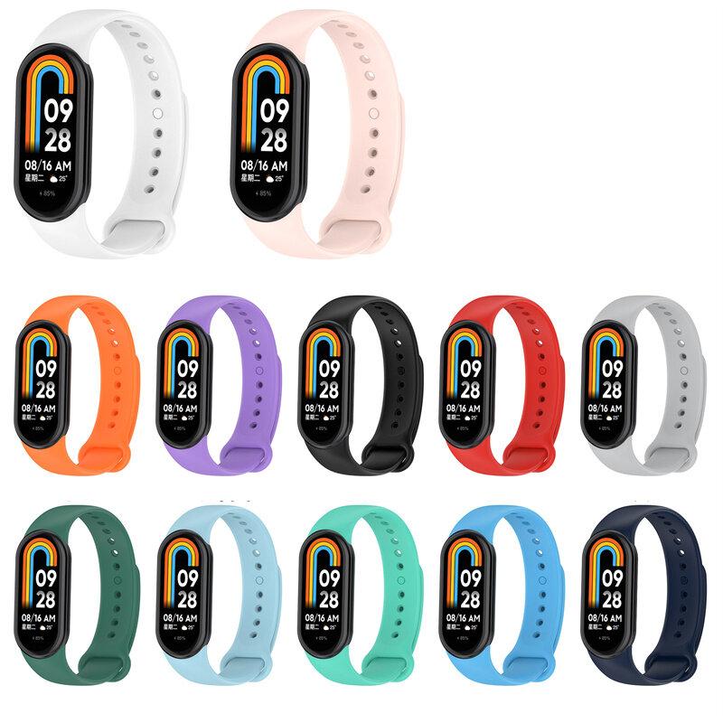 Product Introduction of Sports Silicone Wrist Strap for Xiaomi Mi Band 8 Watchband Replacement Correa Bracelet for Mi Band 8 Strap Wristband 4