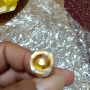 CINCIN BATU YELLOW YAQUT SAFIER DM 12X14 RING TITANIUM
