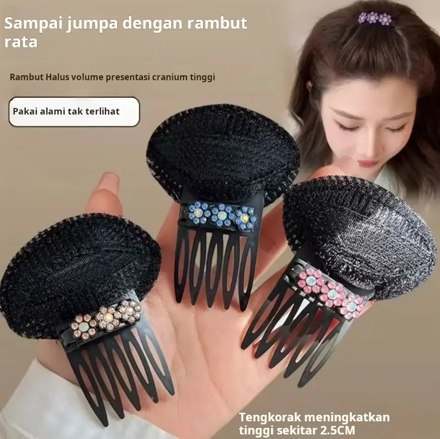 Pad bunga yang sederhana dan berbeda, pad fluffy, klip bantal rambut