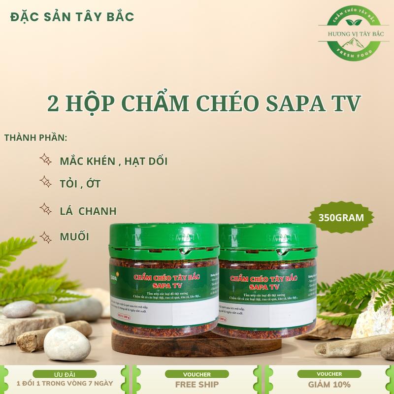 COMBO 2 Chẩm Chéo SaPaTV Gia Vị Tê Cay Lọ 350G - Đặc Sản Tây Bắc Food