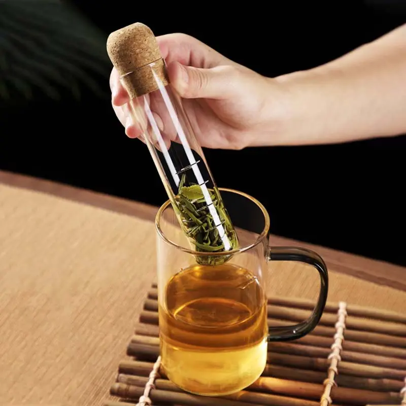 Saringan Teh Kaca Filter Reusable Infuser Glass Tube - RZ155