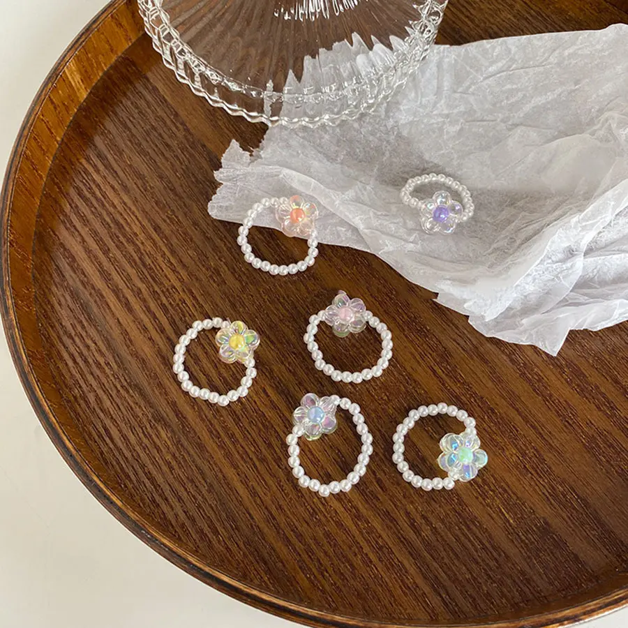 【zhamus】Cincin Wanita Mutiara Pasangan Jari Telunjuk Kepribadian Serbaguna Untuk Ring Fashion Z