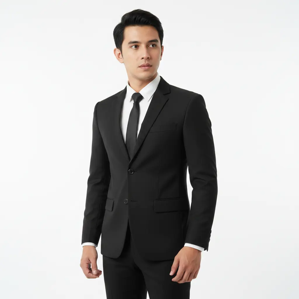 PROMO Jas Hitam Polos Formal Jas Nikah Wisuda Bahan Premium Pria Blazer Casual Kantor Pengantin