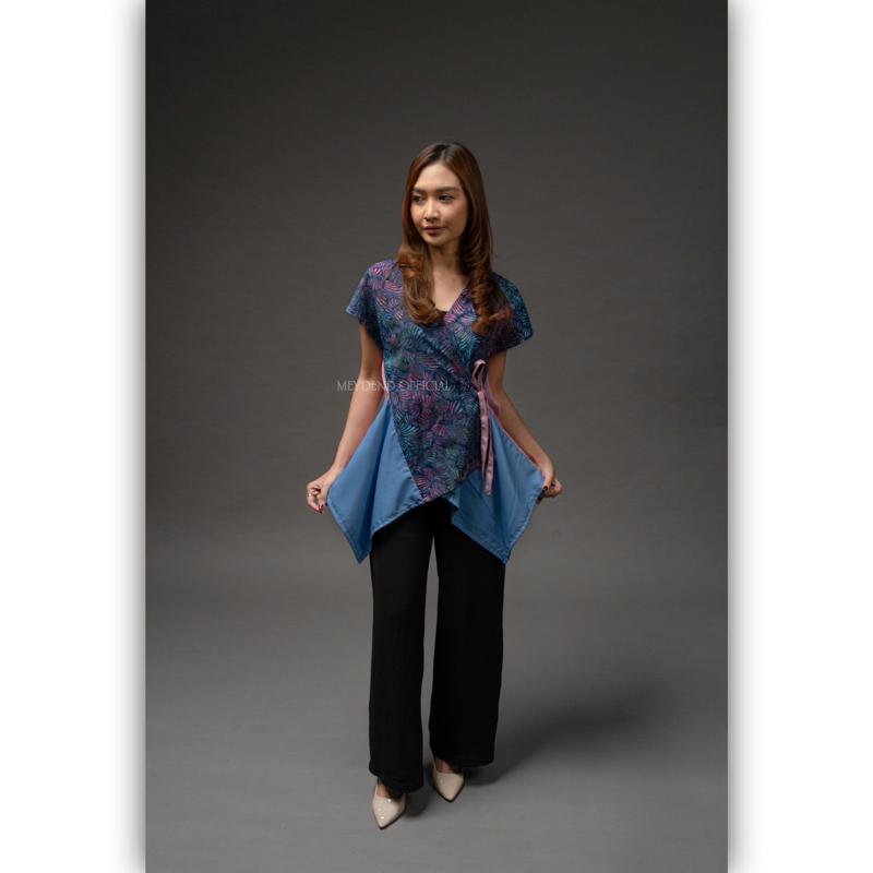 Product Introduction of MEYDEND - Lavanya Blouse Atas Batik Cap Premium Lengan Pendek 29