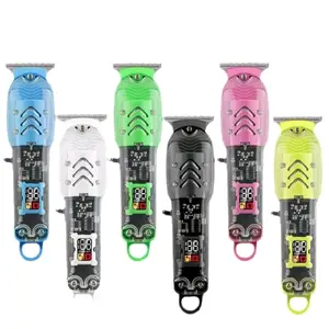 Alat Cukur Jenggot Elektrik Tanpa Kabel untuk Pria dengan Sisir Pengatur Panjang Transparan untuk Kit Pemangkas Rambut Bahan Stainless Steel untuk Penggunaan Rumah Tangga Gunting Potong Rambut Stainless Dan Gunting Sasak 6 Inch barbershop Salon Pangkas