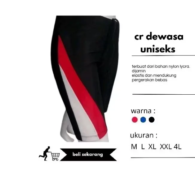 terbaru hsrd16.id celana renang 45cm unisex nylon lycra uv protection