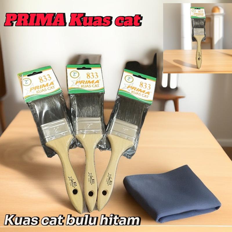 Kuas Cat PRIMA Bulu Hitam 2 Inch untuk Mengecat Kayu, Besi, dan Tembok - Paint 0