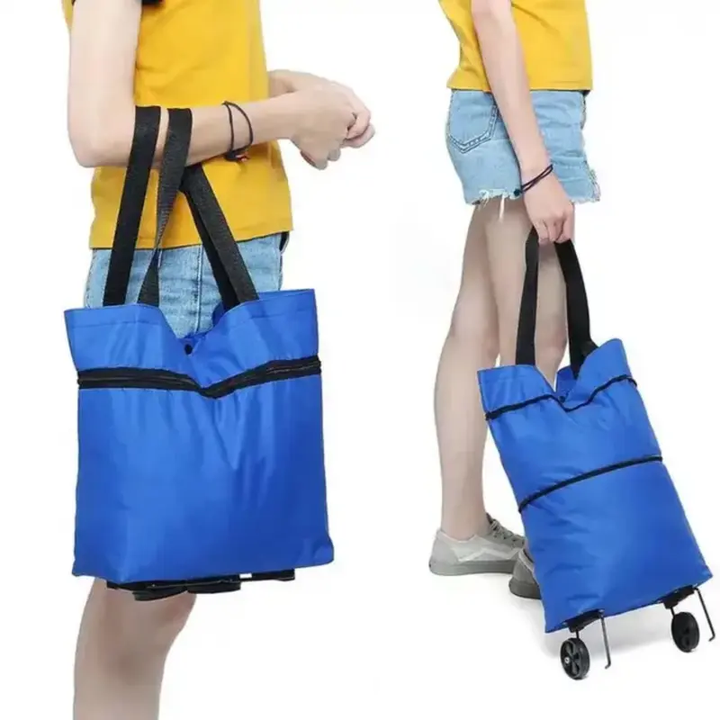 COD Tas Belanja Troli Lipat Trolley Shopping Bag Tas Lipat 2