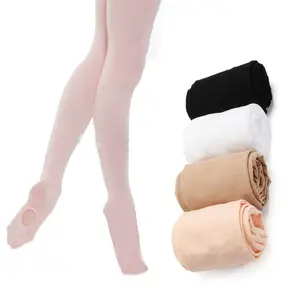 Hot Selling Big Kids Girl Women Convertible Tights Ballet Dance Stocking Pantyhose for Kids & Adults S M L