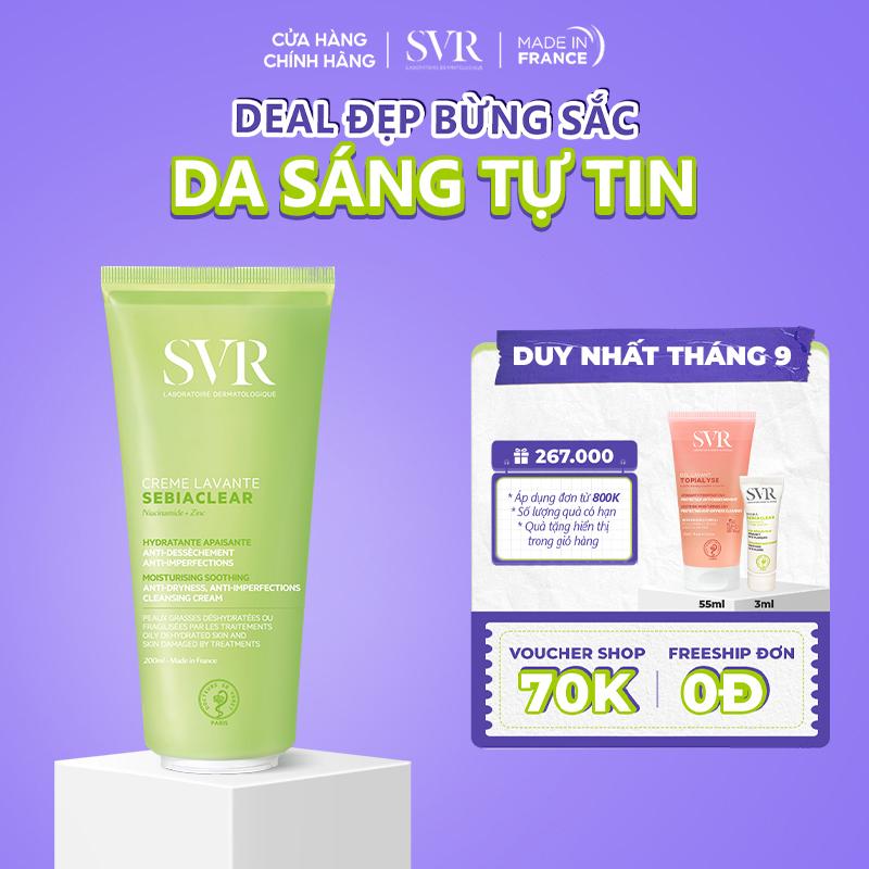 Sữa rửa mặt dạng sữa SVR SEBIACLEAR CREME LAVANTE 200ml mang lại sự thoải mái…
