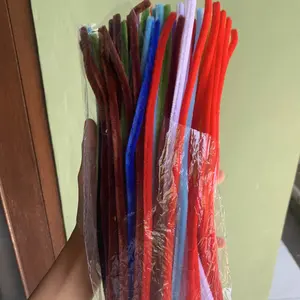 NUVYRA Kawat Bulu 8mm 30cm ±100pcs Pipe Cleaner Chenille Stem Kawat Chenille DIY Craft Kerajinan Tangan 18 Pilihan Warna