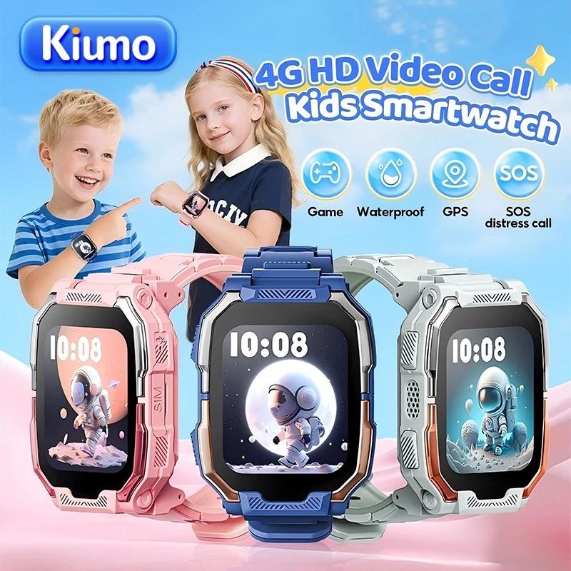Kiumo【Bảo hành 5 năm Đồng Hồ Thông Minh Trẻ Em 4G LTE GPS LBS Chống Nước IP67 Màn Hình Cảm Ứng IPS HD Camera Kép Gọi Video HD SOS An Toàn Cho Trẻ Từ 6-18 Tuổi
