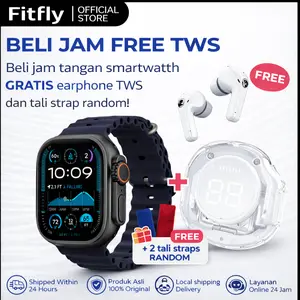 Fitfly Watch Ultra 20 Jam Tangan Pria Wanita SmartWatch Fashion Sport 49mm Titanium & Heartrate Bluetooth Calling Kostum Wallpaper Bergaransi