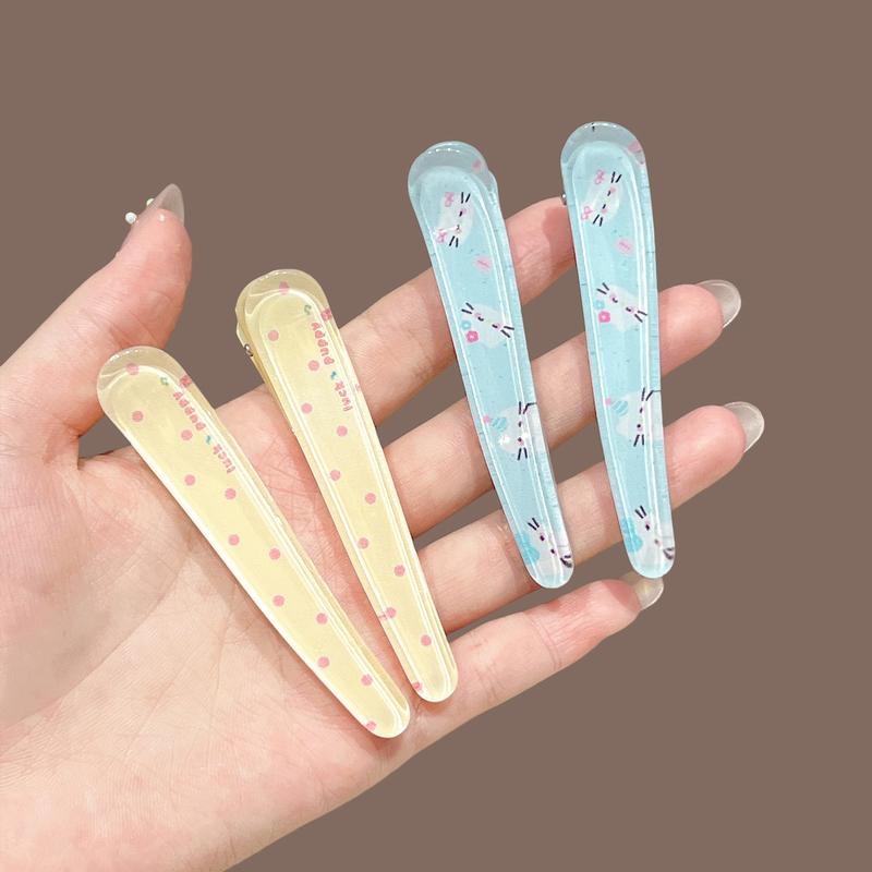 Kẹp Tóc Mèo, Thiết Kế Dễ Thương Và Ngọt Ngào Dành Cho Nữ, Thích Hợp Cho Tóc Mái Bên Hông, Kẹp Mỏ Vịt, Dễ Phối Đồ Và Thanh Lịch, Kẹp Tóc Mới 2025
