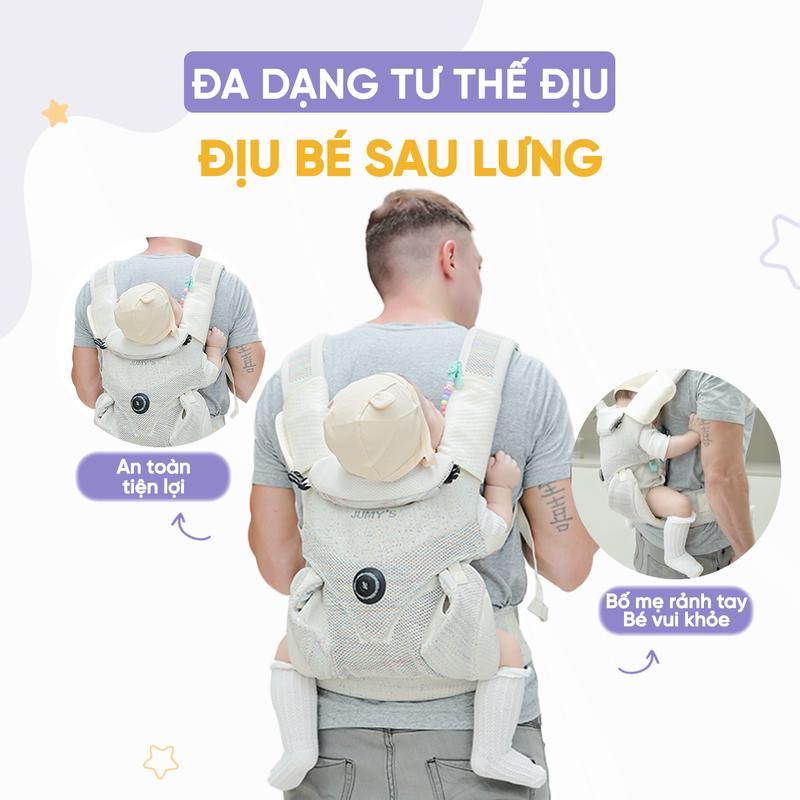 Địu Trợ Lực U8 Ultra Mesh Jumysie Cao Cấp – Vải Flyknit 5D Siêu Thoáng, Khóa Fitgo Thông Minh | BigBuy360 - bigbuy360.vn