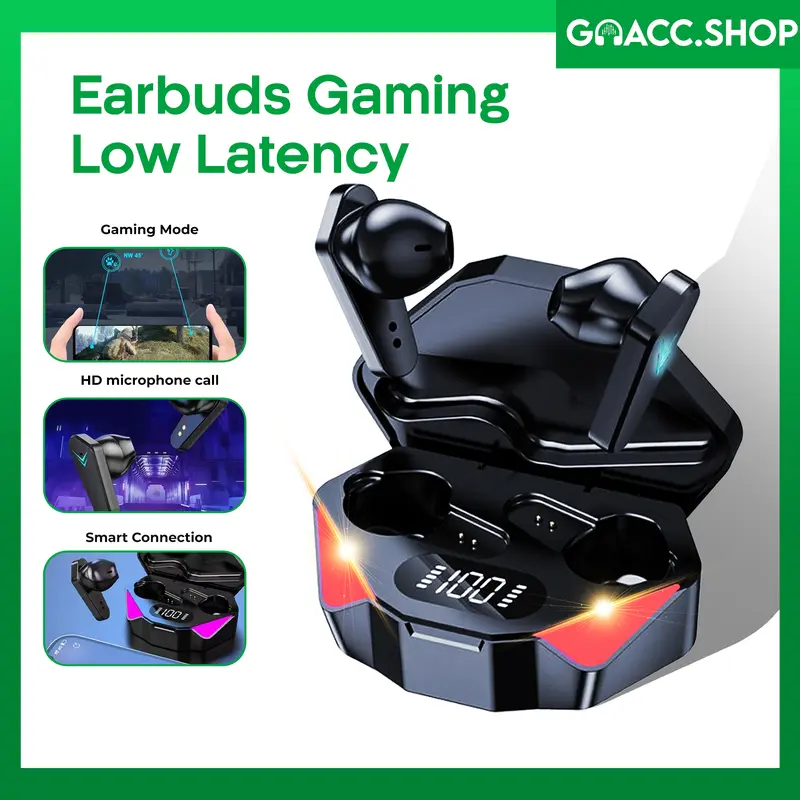 【COD】TWS Gaming T23 (X15) Gaming No Delay Noice Cancelling Earphone Bluetooth Wireless 0