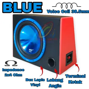 Paket Combo Subwoofer ADX Delta 12 Inch Double Coil Blue Plus Terminal Kotak Dan Corong Angin
