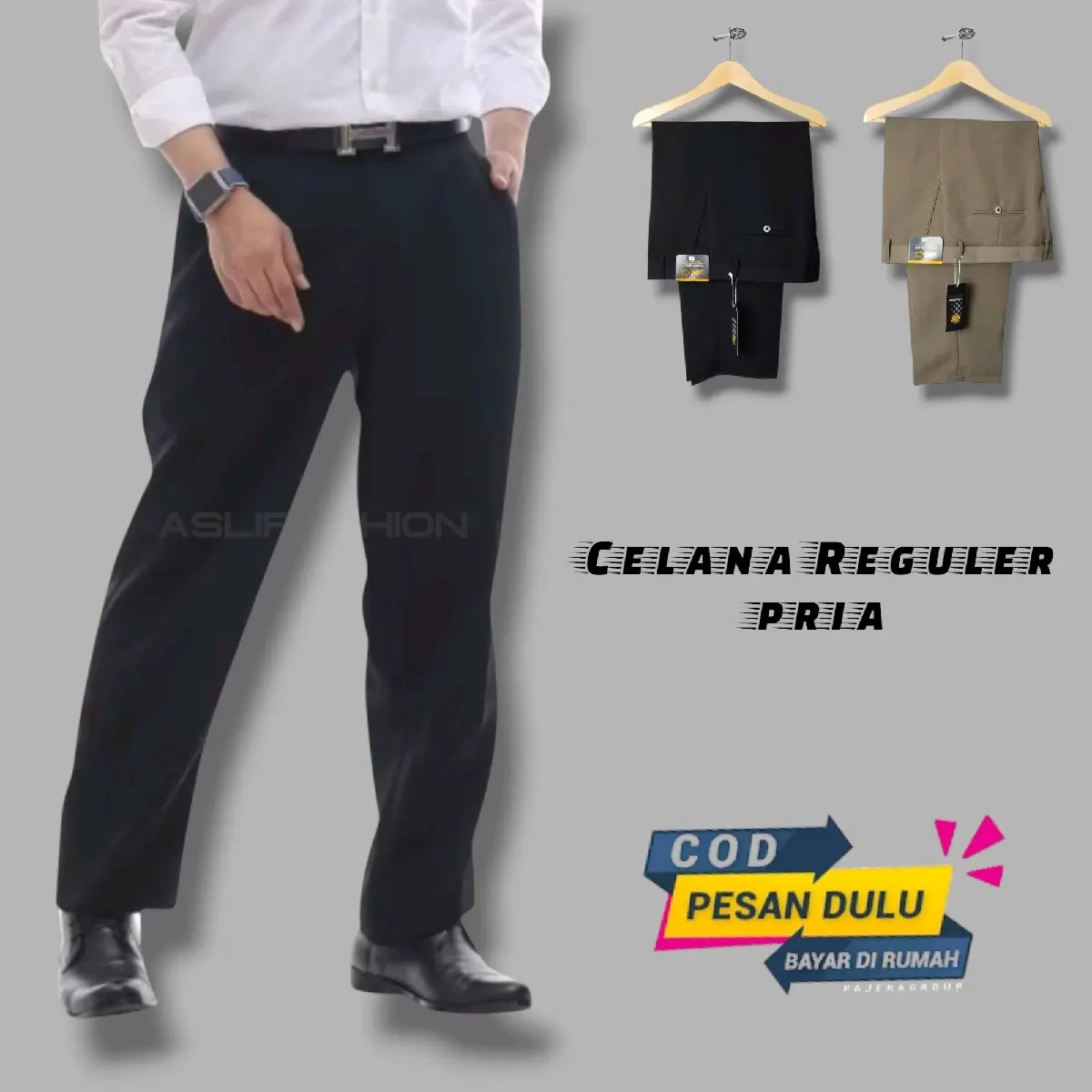 1 PAKET ISI 2 WARNA, CELANA BAHAN, CELANA KERJA, CELANA KANTOR, CELANA FORMAL PRIA