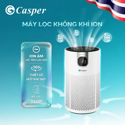 Máy lọc không khí Hepa Casper AP-E180M1/ AP-E180MP1 - lọc bụi siêu mịn PM2.5 - 20m2-25m2 - Bảo hành 1 năm