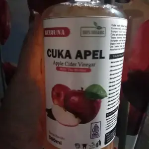 cuka apel premium 500ml - cuka apel RIZQUNA - apple cider vinegar with the mother Botol