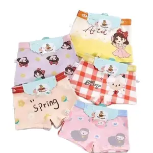 #201-2  (Isi 4 Pcs,6 Pcs,1 Lusin) Celana Boxer Anak Perempuan /Celana Pendek Anak perempuan usia 1-13 tahun (Celana Pendek Boxer Anak Cewe Fashion) Cuci Dingin 3-4 Tahun Underwear Modal celana dalam anak