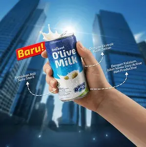 Entrasol Can Susu Steril Milk 180 ml Dengan Extrak Buah Zaitun