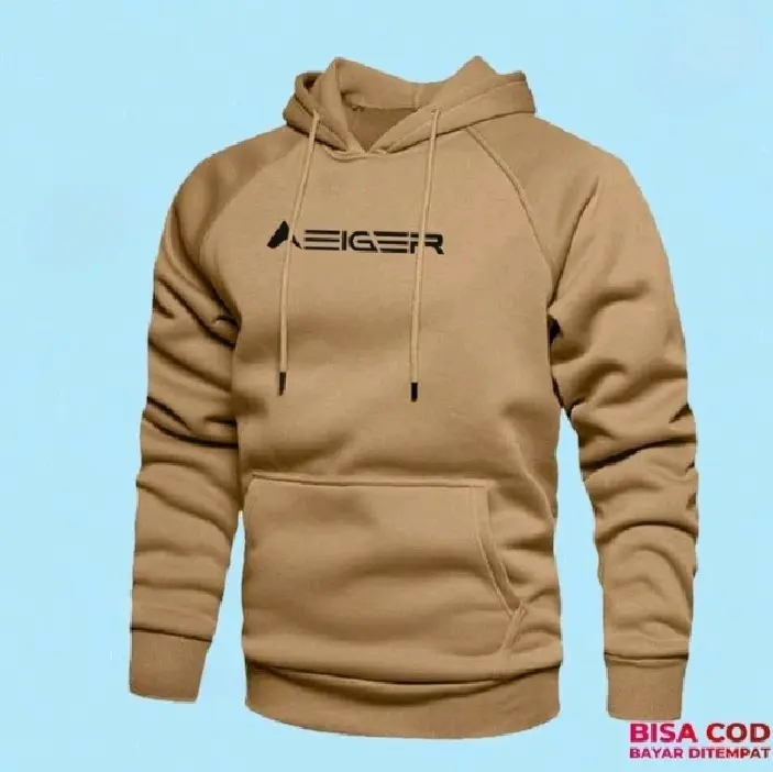 COD Hoodie Jumper Premium Bahan Fleece Tebal Pria Dan Wanita Musim Dingin / Musim Panas Bahan Lembut Logo Sablon 1227 Garis Tex Hitam Quality Combed Hoodie & Jumper