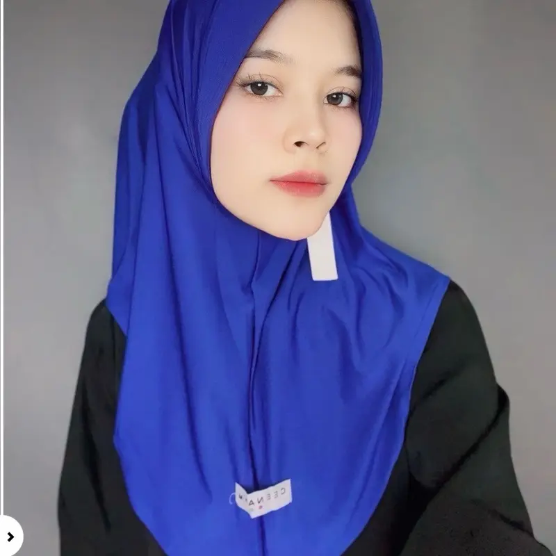 ￼Jilbab Sport Instan Pet Besar Size M / Hijab Instan Jersey Premium / Hijab Sport / Kerudung Bergo 4